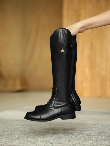 Equestrian  Non-Slip - Plush Inside Horse Riding  Leather  Boots  ghoddosh.com