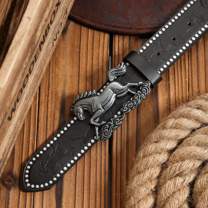 Unisex Vintage Casual PU Belt @ ghoddosh.com