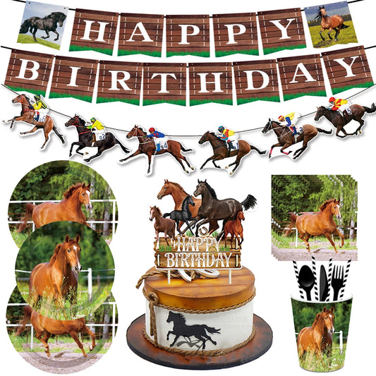 Horse Party Banners  . Wild Horse Paper Décor