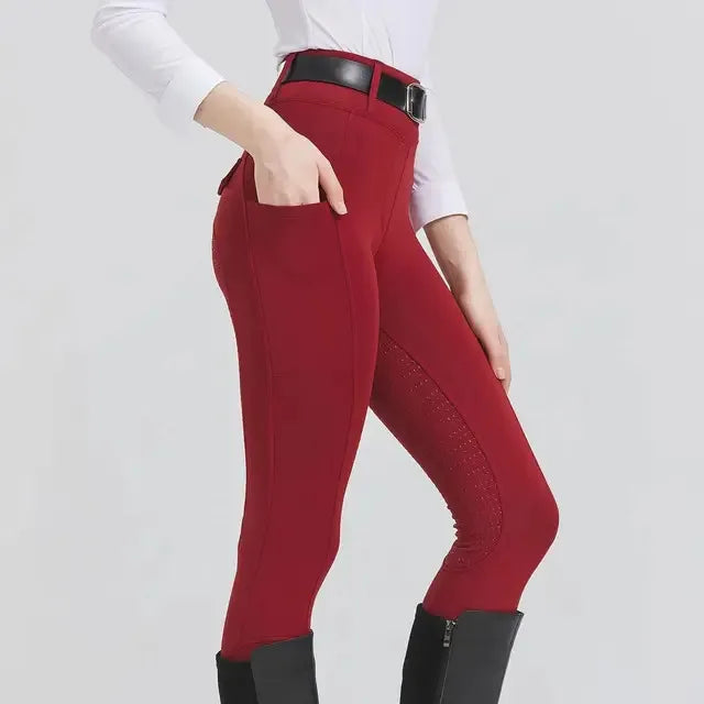 Women's Knee-Patch Breeches Equestrian  Pants . Ghoddosh 