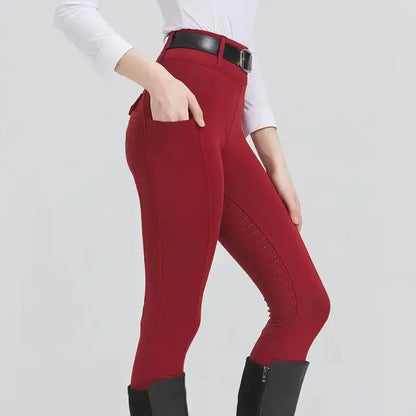 Women's Knee-Patch Breeches Equestrian  Pants . Ghoddosh 