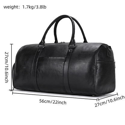 Luxury Genuine cow Leather Equipment Travel Bag - Ghoddosh 