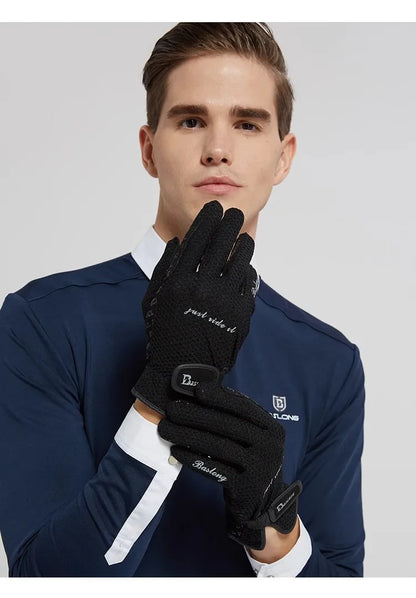 Unisex  Equestrian Gloves / Men's and Women's Riding  Hand-Centered Silicone Non-Slip Breathable Gloves . Ghoddosh 