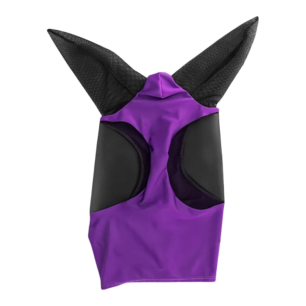 Anti Fly Stretchy Knitted Mesh Mask Breathable Anti Mosquito Mask Anti-Worms Horse Flying Mask Horse Riding Equestrian Equipment