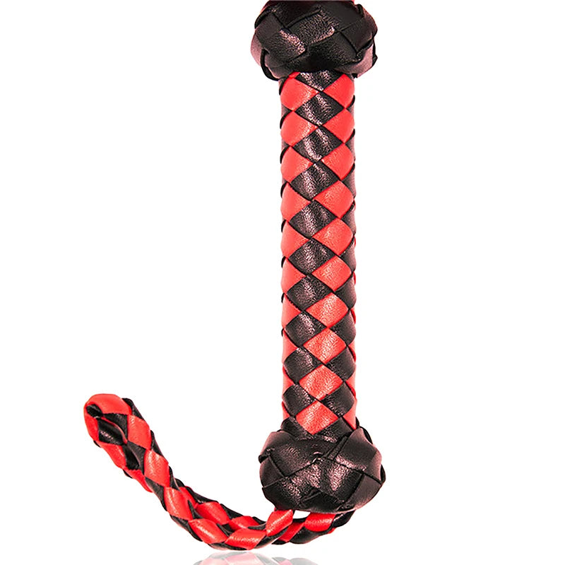 Equestrian Leather Horse Riding Whip With Woven Handle . Ghoddosh 
