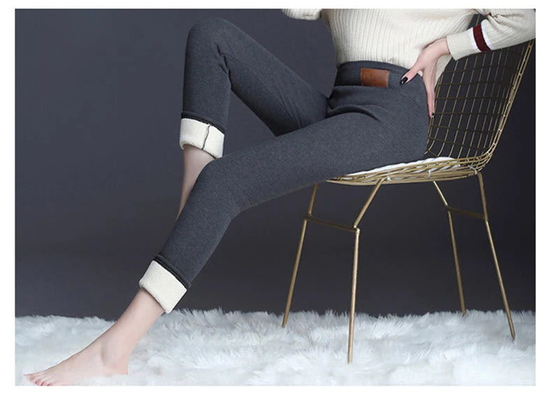 Women Leggings, Seamless High Waist Thick Padded Thermal Tight Riding Pants - ghoddosh.com