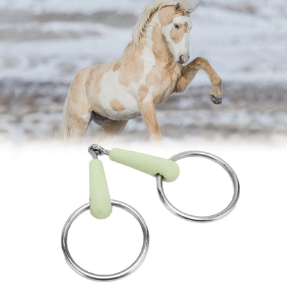 Horse Snaffle Bit Rubber Wrapped Stainless Steel Loose Ring
