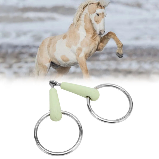 Horse Snaffle Bit Rubber Wrapped Stainless Steel Loose Ring