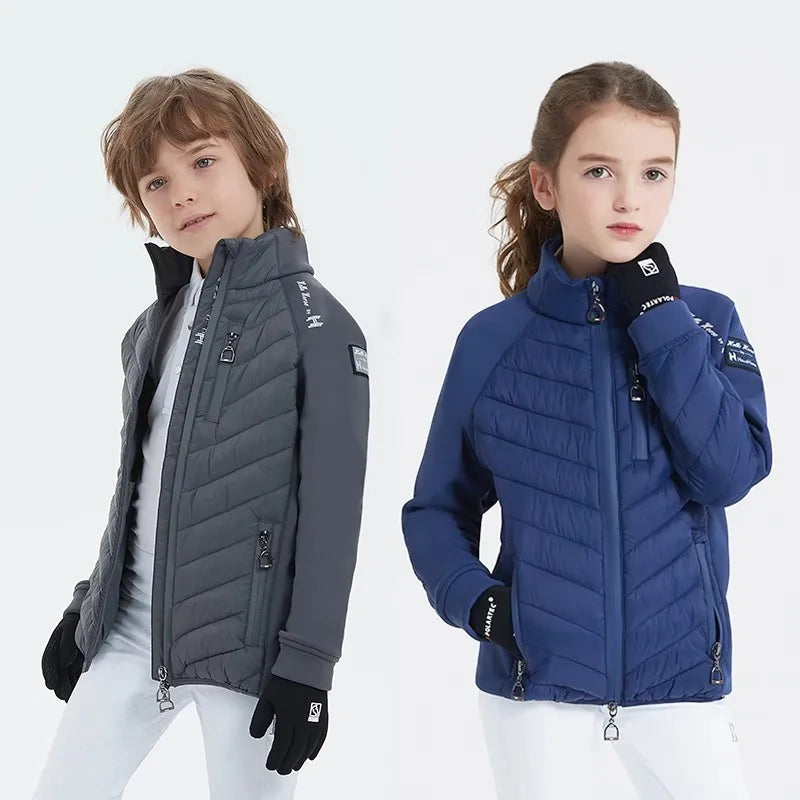 Hello Horse Unisex Equestrian  warm , Lightweight , Horse Riding Training Jacket With Stirrups Zip Shape @ ghoddosh.com
