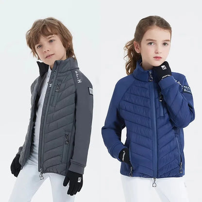 Hello Horse Unisex Equestrian  warm , Lightweight , Horse Riding Training Jacket With Stirrups Zip Shape @ ghoddosh.com