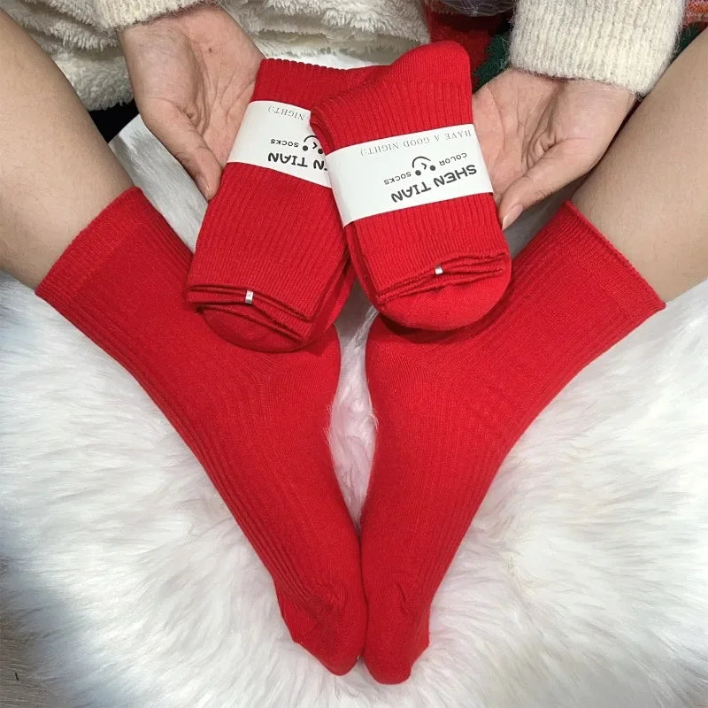 New Year of the Horse Chinese Style  2026 Zodiac Year Red Lucky  Cotton Socks  for Couple Christmas @ghoddosh.com