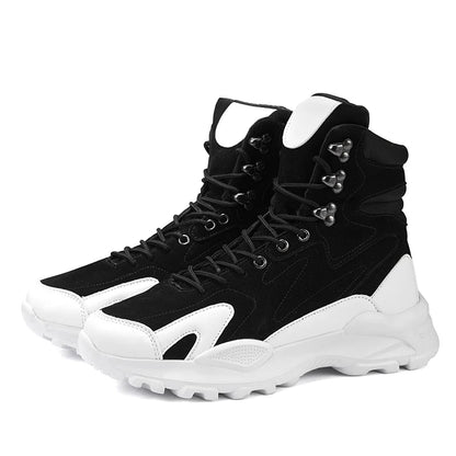 Fashionable and  Comfortable Men's Casual Shoes, High Top , Anti Slip Shoes Short Boots - Ghoddosh