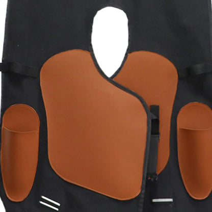 Farrier Apron Pants for Men Heavy Duty Protective Gear with Knee Braces & Adjustable Shoulder Straps  Artificial Leather Equine Care Chaps @ ghoddosh.com