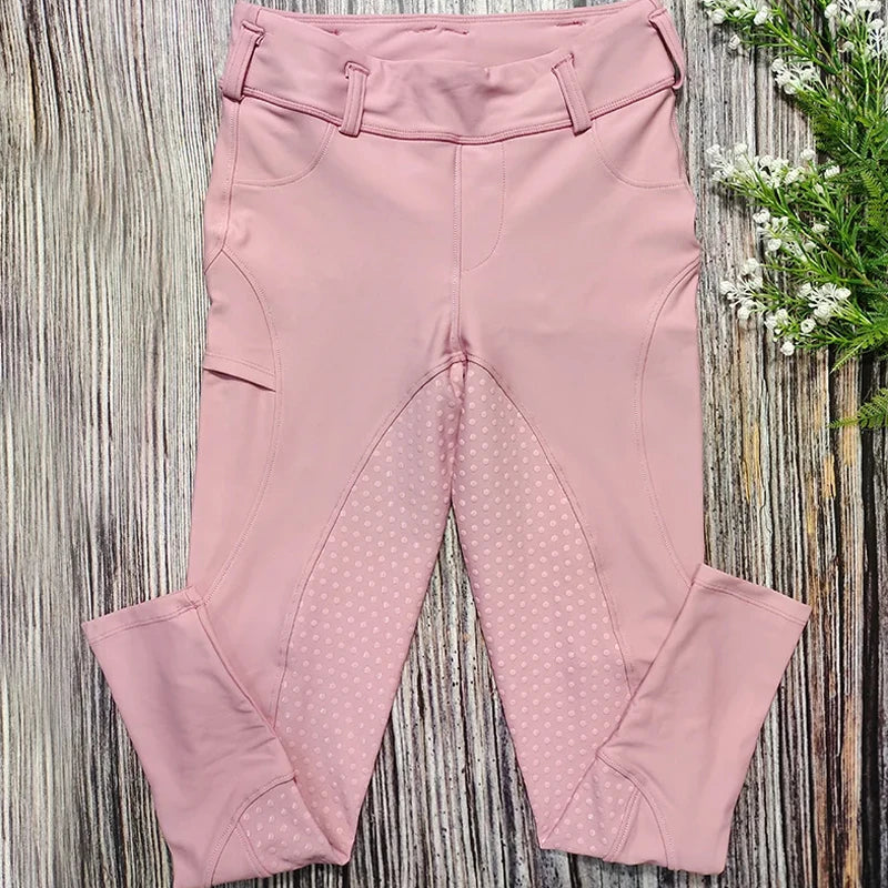 Girls’ Full‑Seat Silicone Equestrian Breeches – Durable, Comfortable & Stylish
