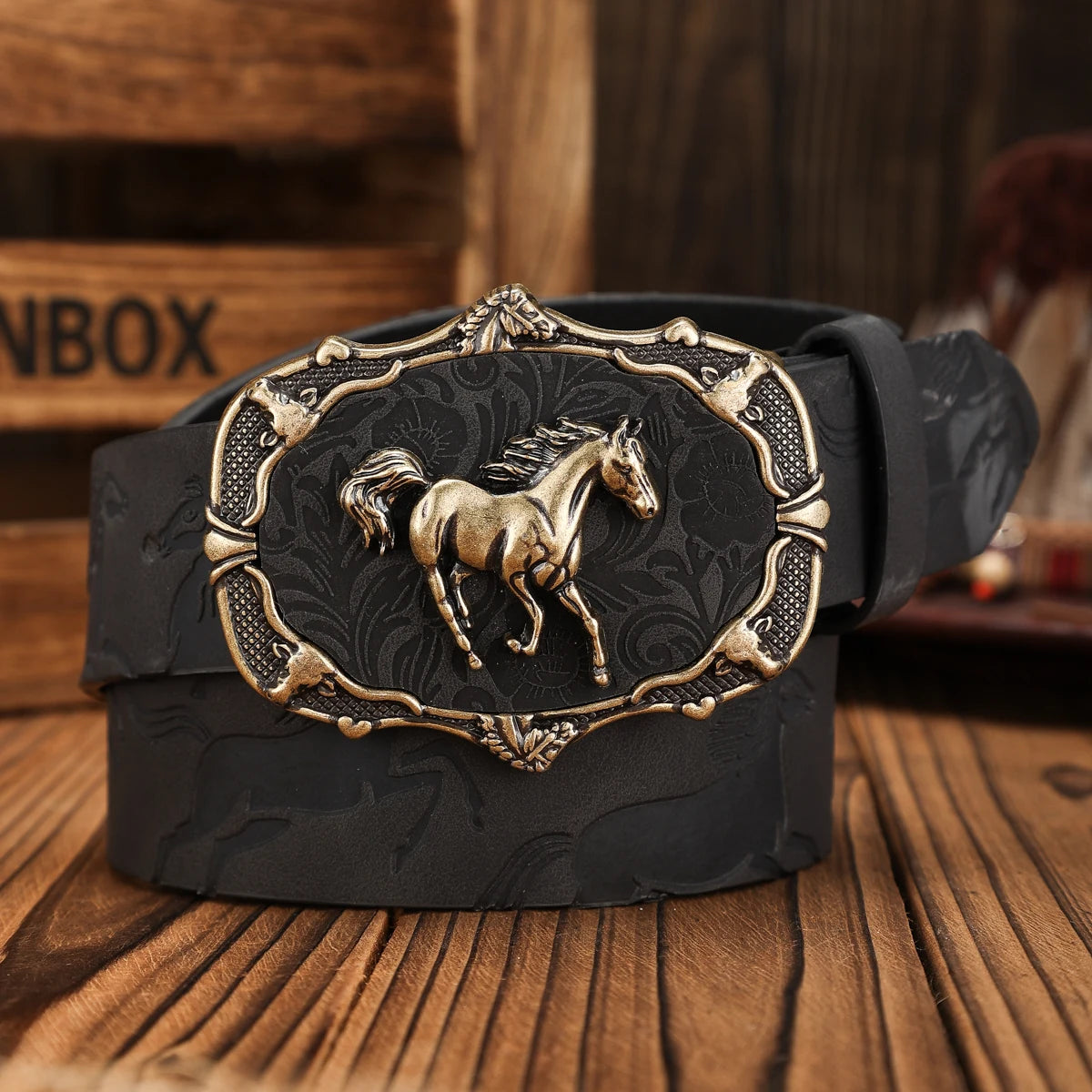 Unisex Vintage Western PU Leather Belt | Retro Denim Casual Waistband @ ghoddosh.com