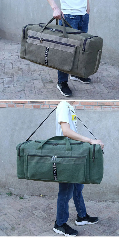 Large Canvas Waterproof  Duffel HandBag
