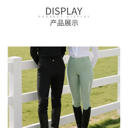 Equestrian Riding Breeches for Women/Men - Horseback Riding Tights with Silicone Knee Patch Grip @ ghoddosh.com