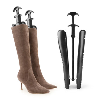 1PC Plastic Long Boot Tree Stand with Hanging Handle - Shoe Organizer & Shaper for Tall Boots @ ghoddosh.com
