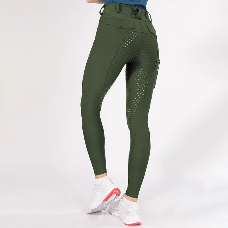 Horse Riding Pants  Women Equestrian  Full Seat Silicone Breeches - Ghoddosh