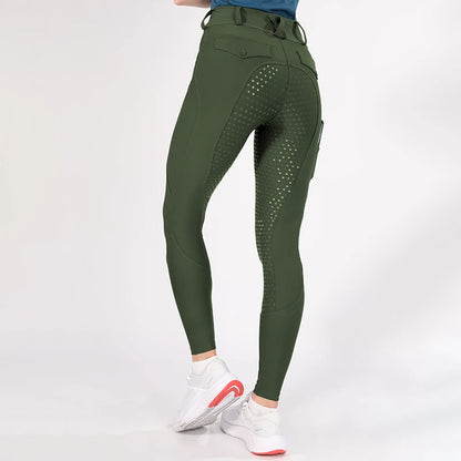 Horse Riding Pants  Women Equestrian  Full Seat Silicone Breeches - Ghoddosh