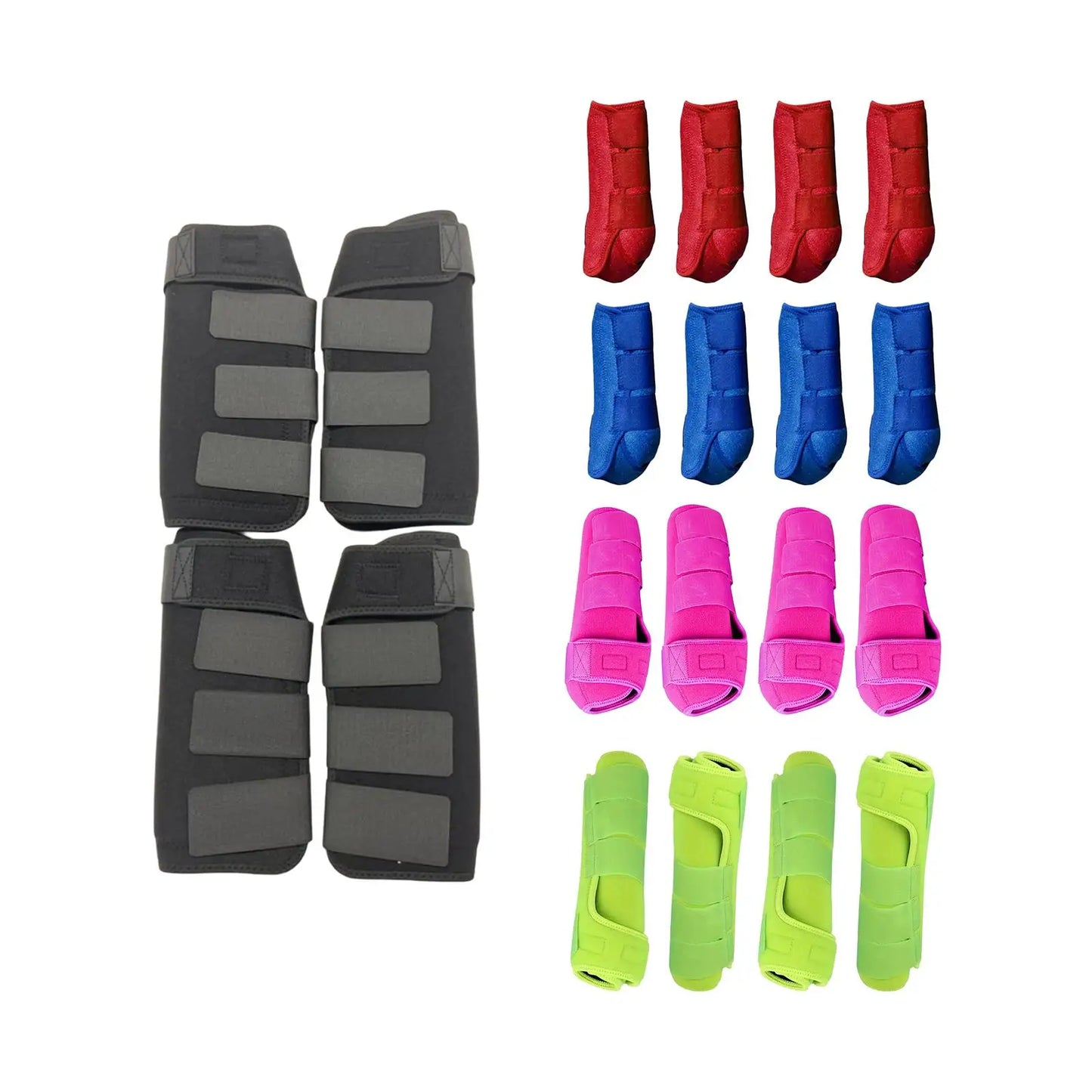 4x Horse Boots Leg Protective Leg Wraps - Ghoddosh