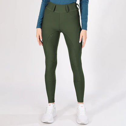 Horse Riding Pants  Women Equestrian  Full Seat Silicone Breeches - Ghoddosh