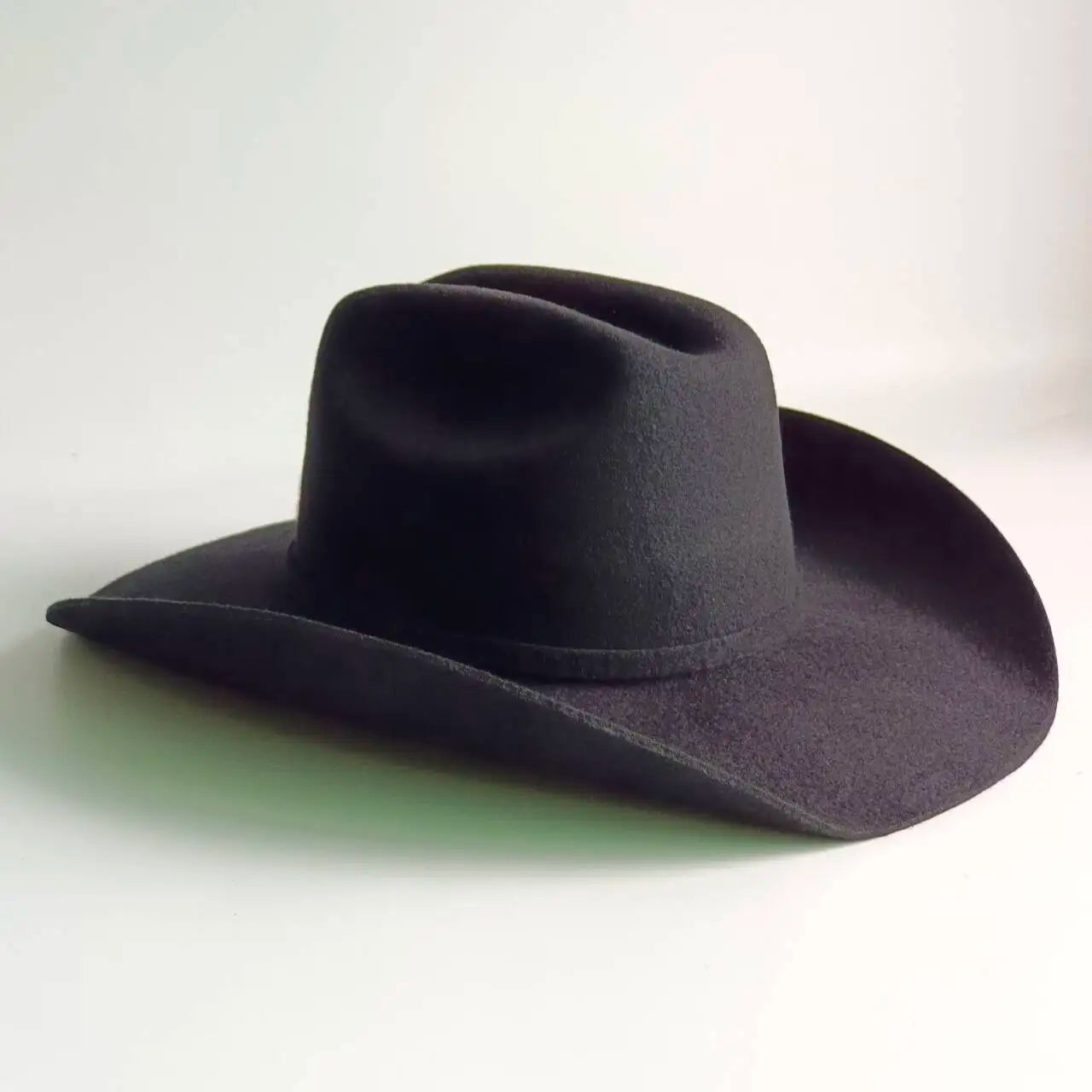 Unisex Vintage Wool Felt Western Cowboy Hat – Wide Brim Jazz Cap @ ghoddosh.com
