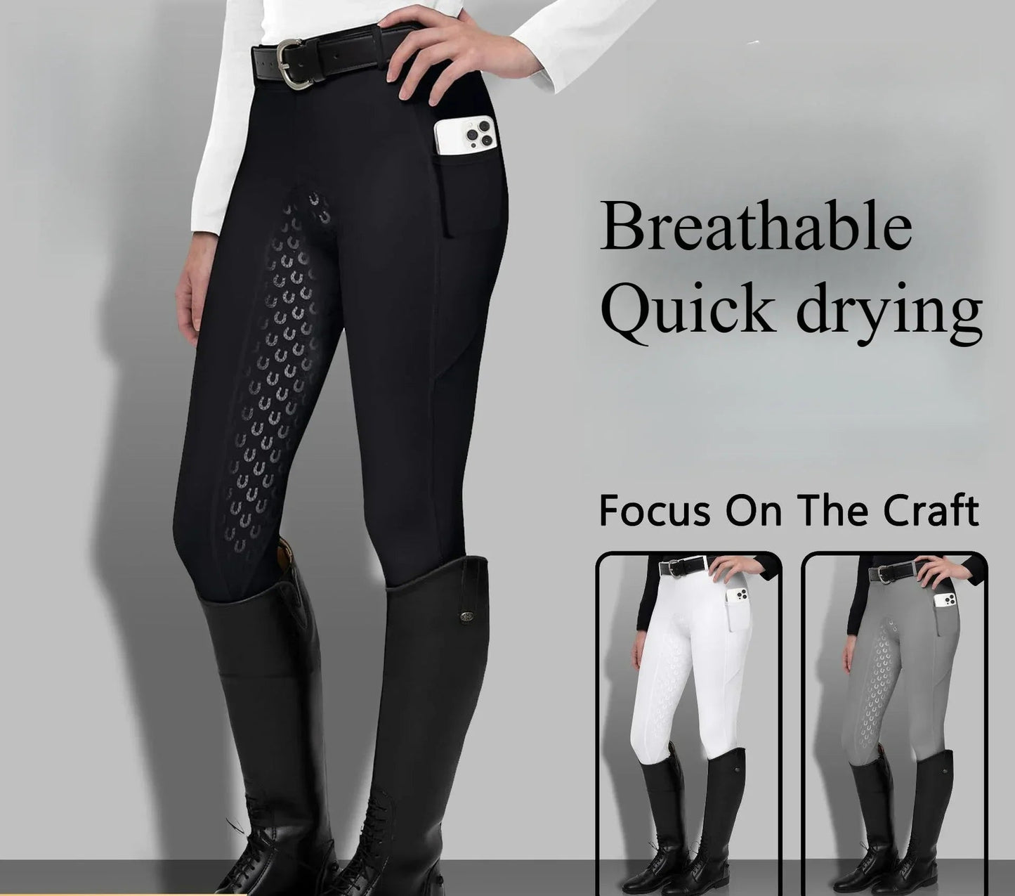 Equestrian non-slip silicone Breeches- Ghoddosh