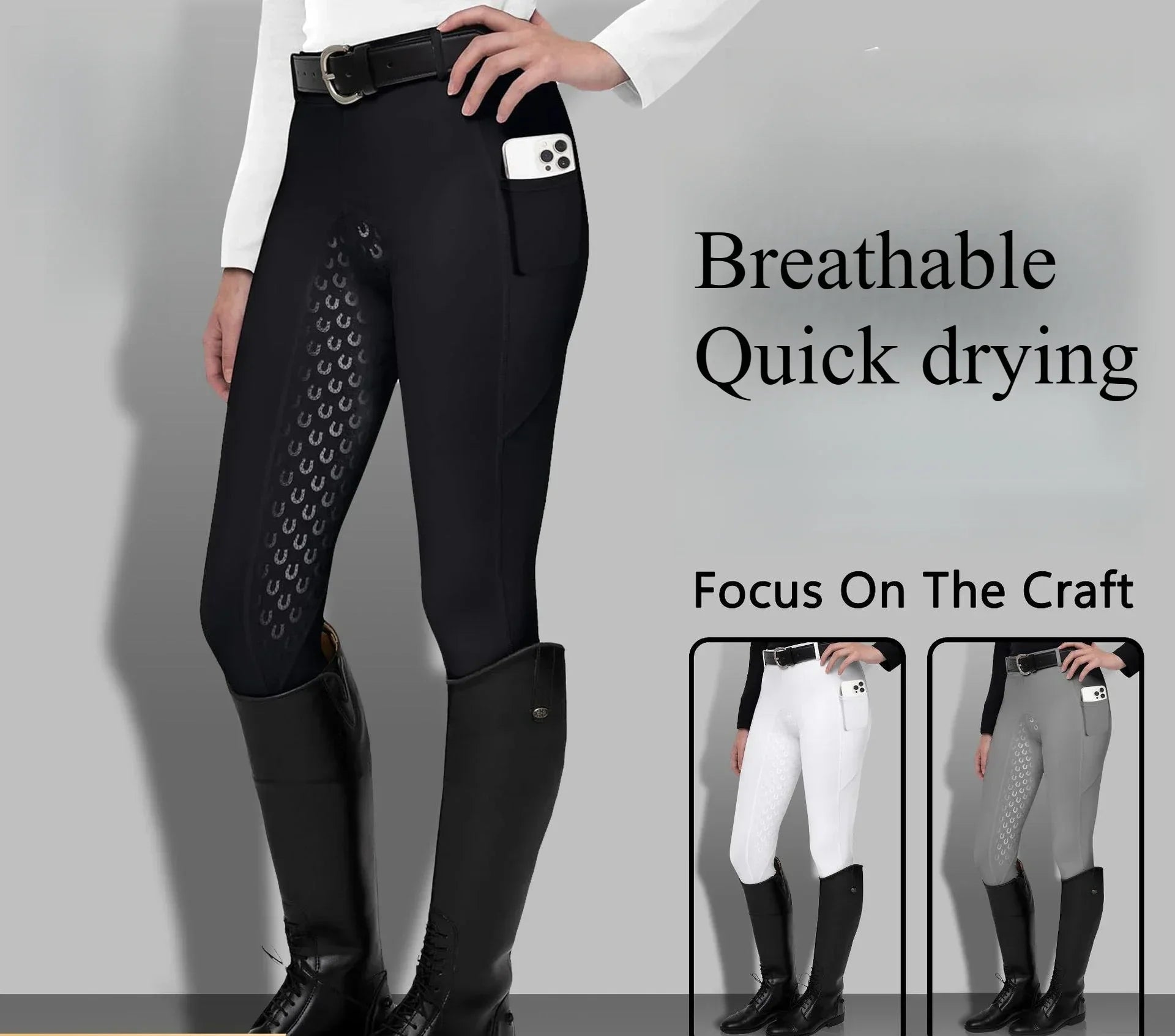 Equestrian non-slip silicone Breeches- Ghoddosh