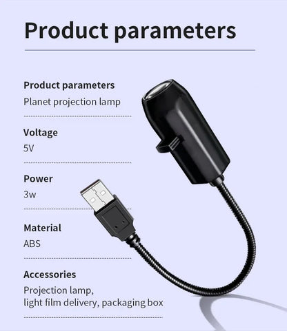 USB-Powered LED Night Light with 10 Christmas Patterns / 360°Rotation @ ghoddosh.com