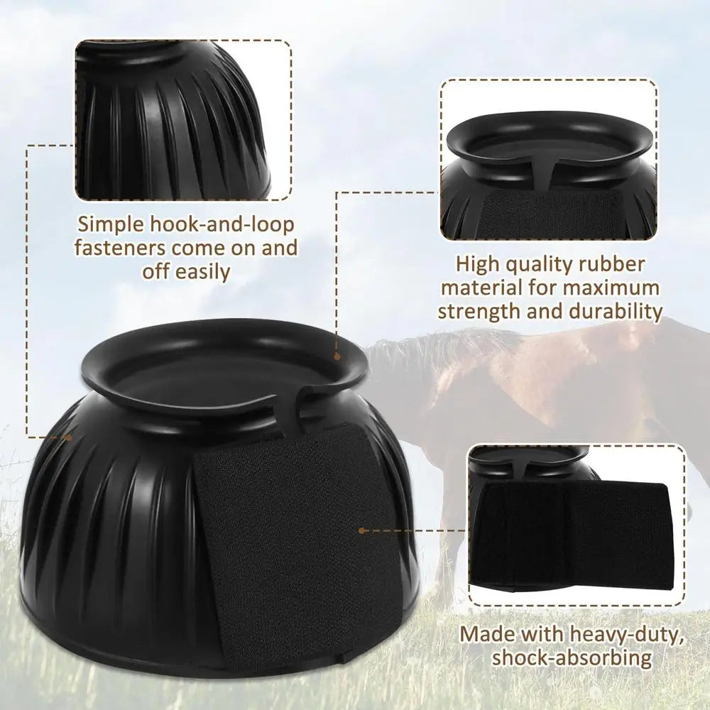 Rubber Bell  Horse Boots   2pcs Soft Equine Protective Boots - Ghoddosh