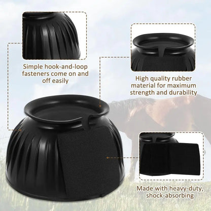 Rubber Bell  Horse Boots   2pcs Soft Equine Protective Boots - Ghoddosh