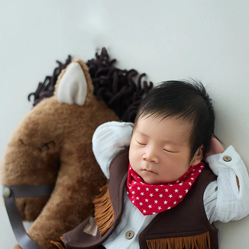 Child sleeping on a plush horse toy  @ ghoddosh.com