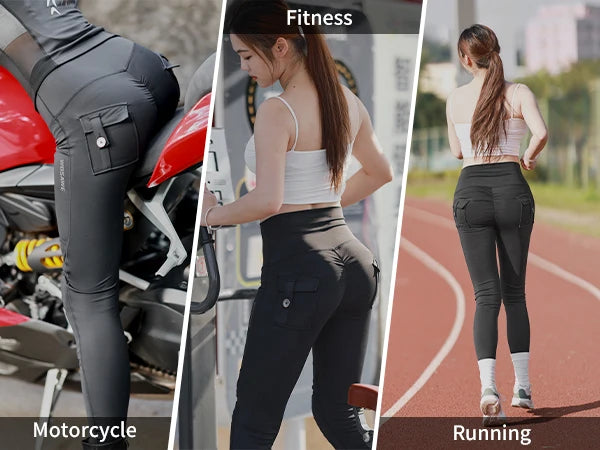 Breathable Women's Riding Protective Pants with soft knee pads , Slim  , Wear-resistant and Anti-drop . - Ghoddosh