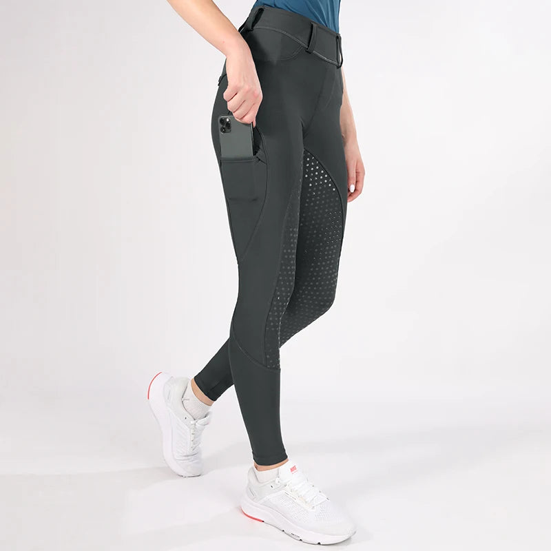 Horse Riding Pants  Women Equestrian  Full Seat Silicone Breeches - Ghoddosh
