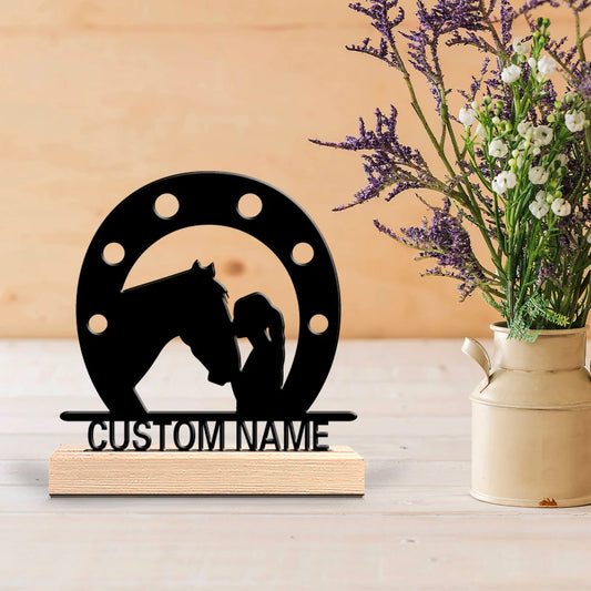  Personalized  Horse and Rider special relationship Metal Statue @ ghoddosh.com