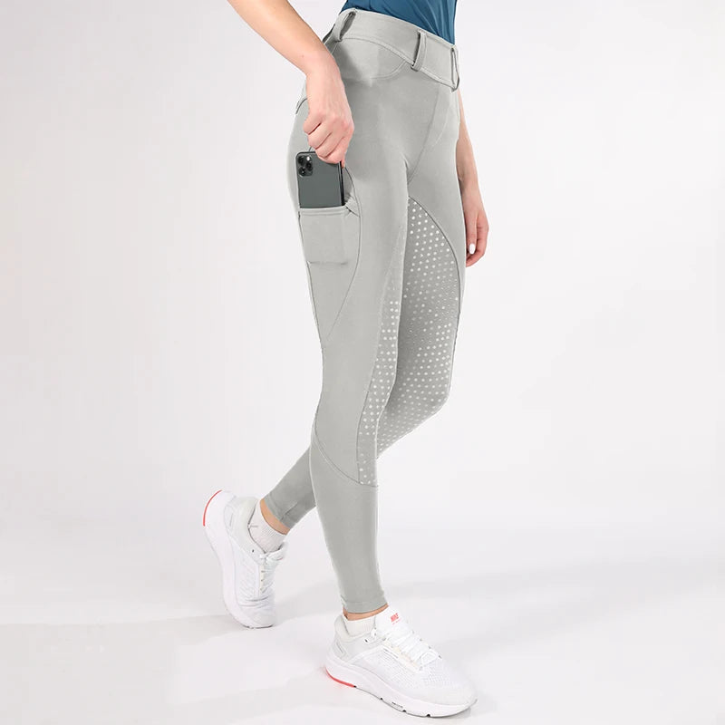 Horse Riding Pants  Women Equestrian  Full Seat Silicone Breeches - Ghoddosh