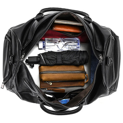 Luxury Genuine cow Leather Equipment Travel Bag - Ghoddosh 