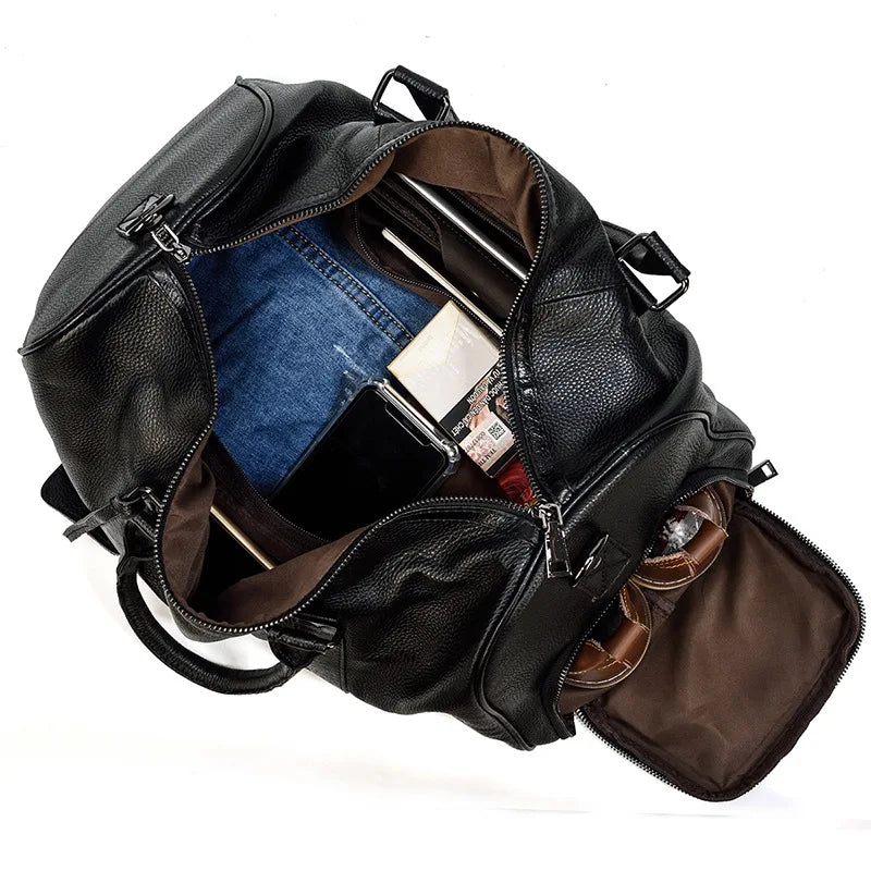 Luxury Genuine Leather Men  Women   Cow Leather Bag - Ghoddosh