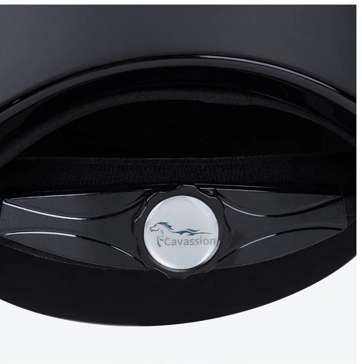 Diamond-Encrusted large brim equestrian helmet  / Adjustable riding cap