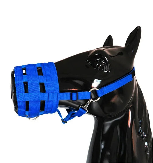 Nylon Horse muzzle With Adjustable Horse Halter Collar