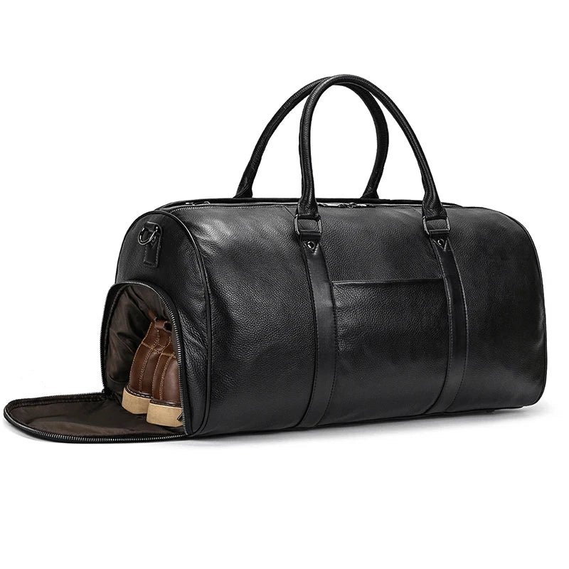Luxury Genuine cow Leather Equipment Travel Bag - Ghoddosh 