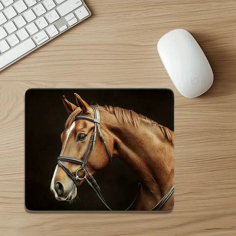 Printed horse pattern  anti-slip rubber computer mousepad @ghoddosh.com
