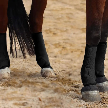 4pcs set  of Colorful Horse  Boots Easy To Wear Breathable Horse Leg Wraps - Ghoddosh