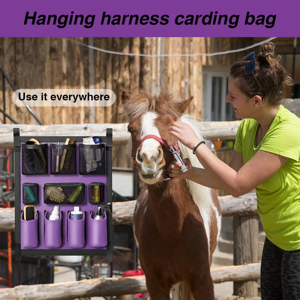 Horse Tack Storage Multi-Pocket  Bag /   Horse Trailer Grooming items Organization Bag @ ghoddosh.com