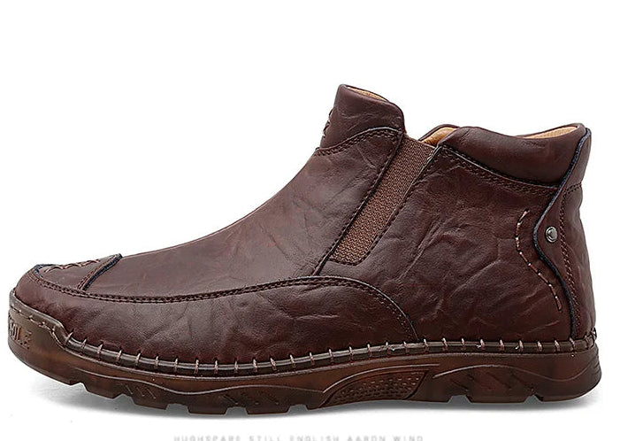 British Style  Comfortable Leather Ankle Boots For Him @ghoddosh.com