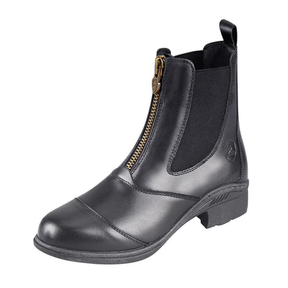 Cowhide Leather Short Equestrian Training Boots – YKK Zipper, English Style, Unisex