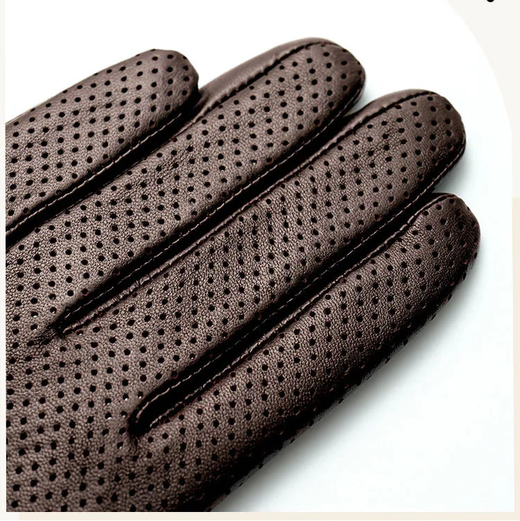 Genuine Leather Men Gloves / Breathable ,thin ,silk lining and Touchscreen Friendly @ghoddos.com