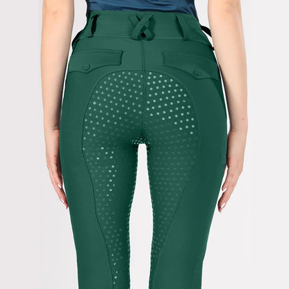 Horse Riding Pants  Women Equestrian  Full Seat Silicone Breeches - Ghoddosh