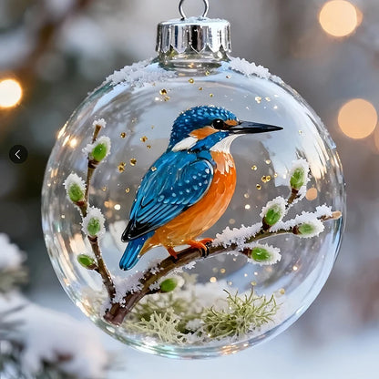 Nature's Birds Clear Christmas Ornament, Hummingbird Christmas Tree Ornaments @ghoddosh.com